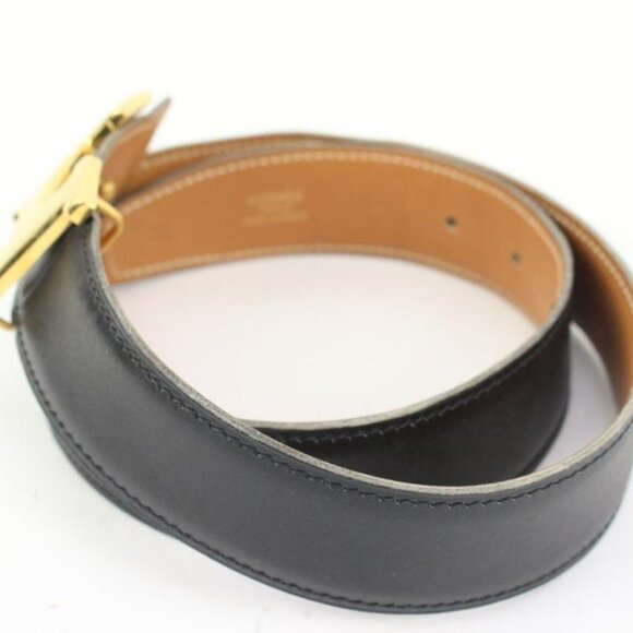 Hermès Black x Brown x Gold 32mm Reversible H Logo Belt Kit s331h52 main image 12